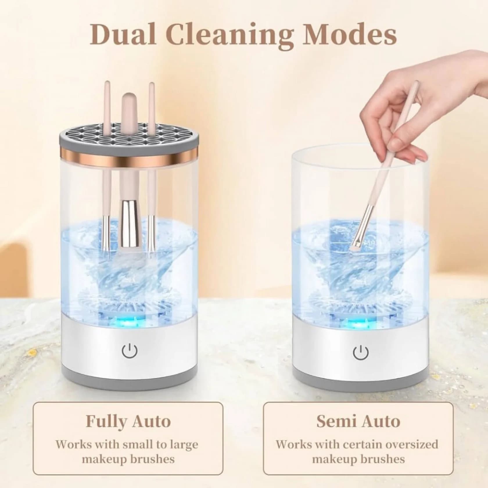 Elektrik makiyaj fırça təmizləyicisi Xboss Electric Brush Cleaner White — şəkil 2