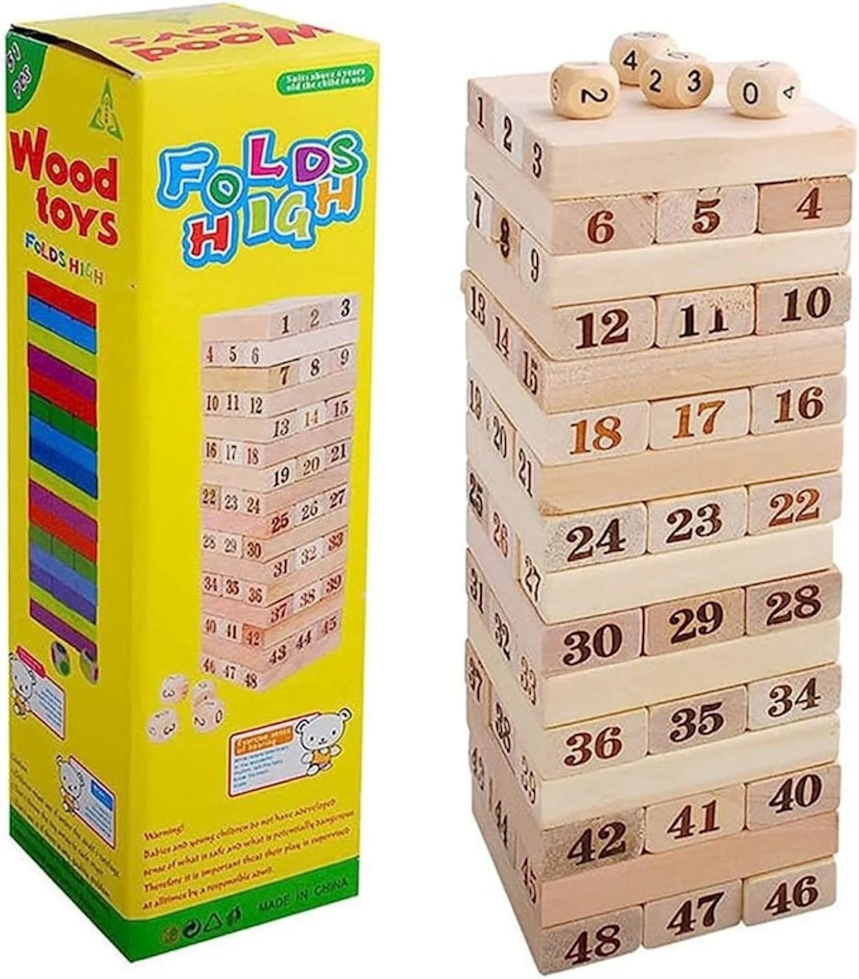 Masaüstü taxta oyun Wood Toys Jenga, 3+ yaş