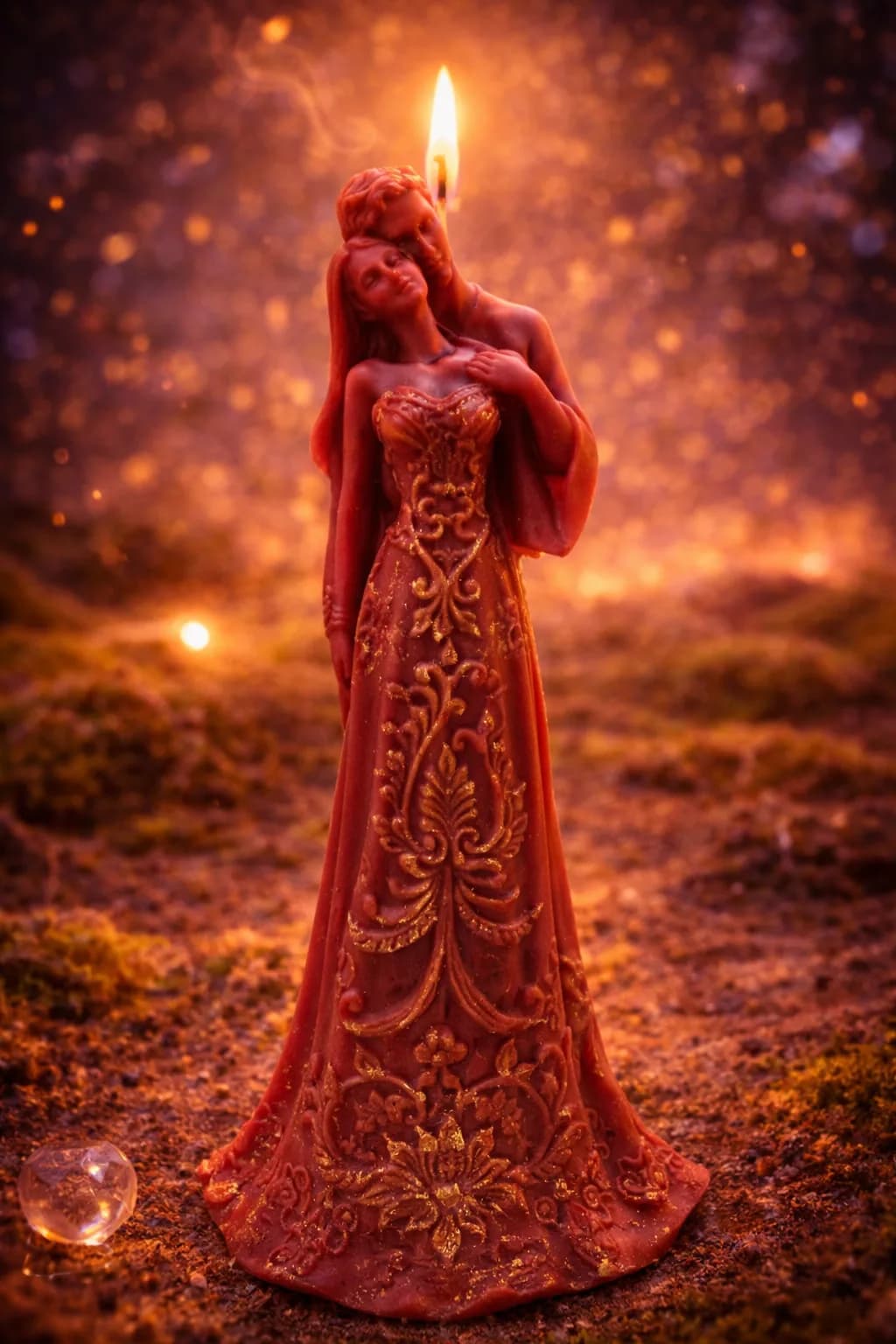 Sevgi & Bağlılıq Ritual Şamı – Cütlüklər üçün Enerji Birləşməsi