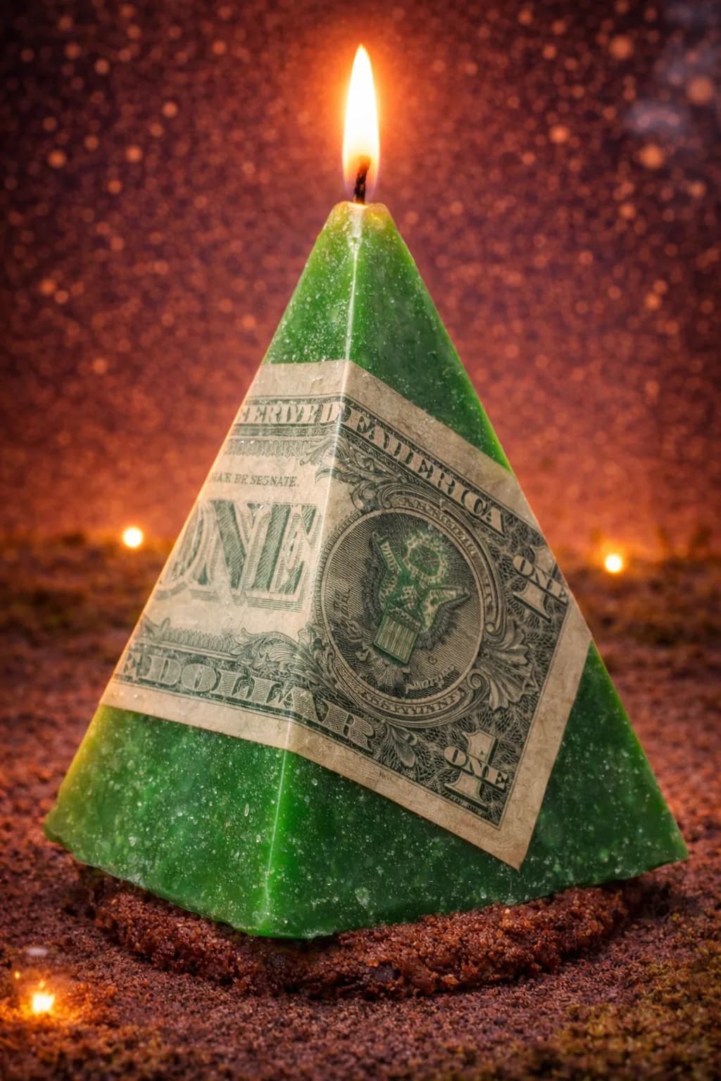 Pul və Bərəkət Üçün Ritual Şam – Yaşıl Enerji Şamı