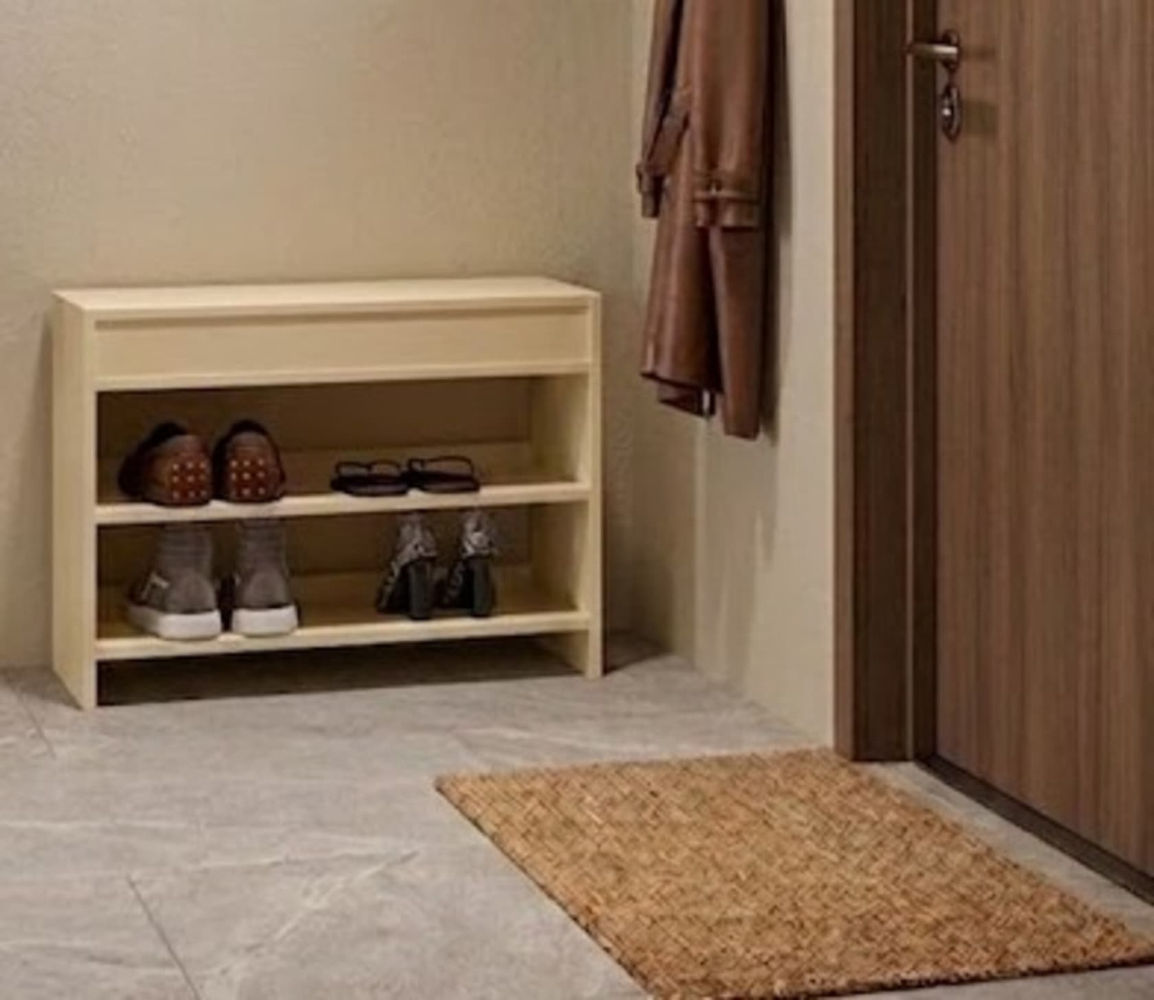 Ayaqqabı üçün rəf MB16, laminat, bej, 56x80x32 sm