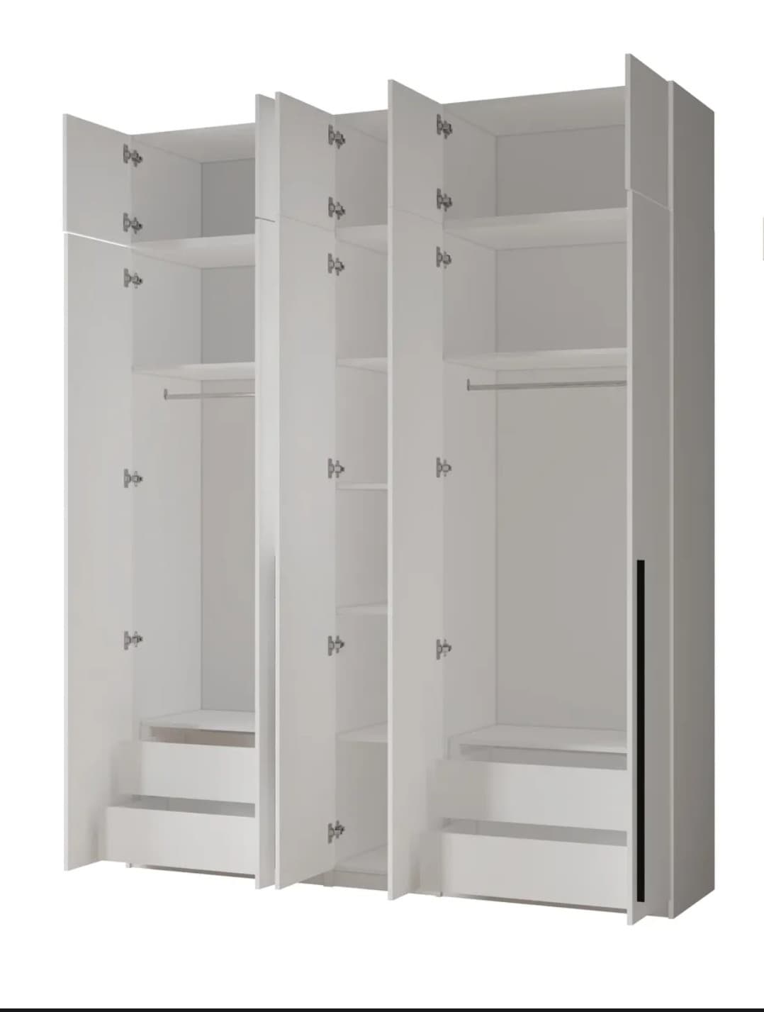 Şkaf s03, laminat, ağ, 260x50.2x240 sm — изображение 3