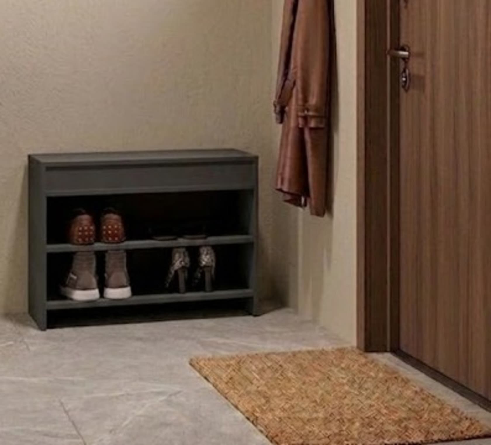 Ayaqqabı üçün rəf MB16, laminat, antrasit, 56x80x32 sm