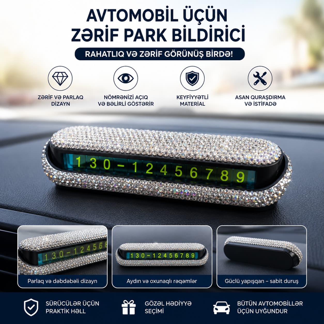 Dayanacaq nömrəsi, 11 sm, Plastik, Gümüşü