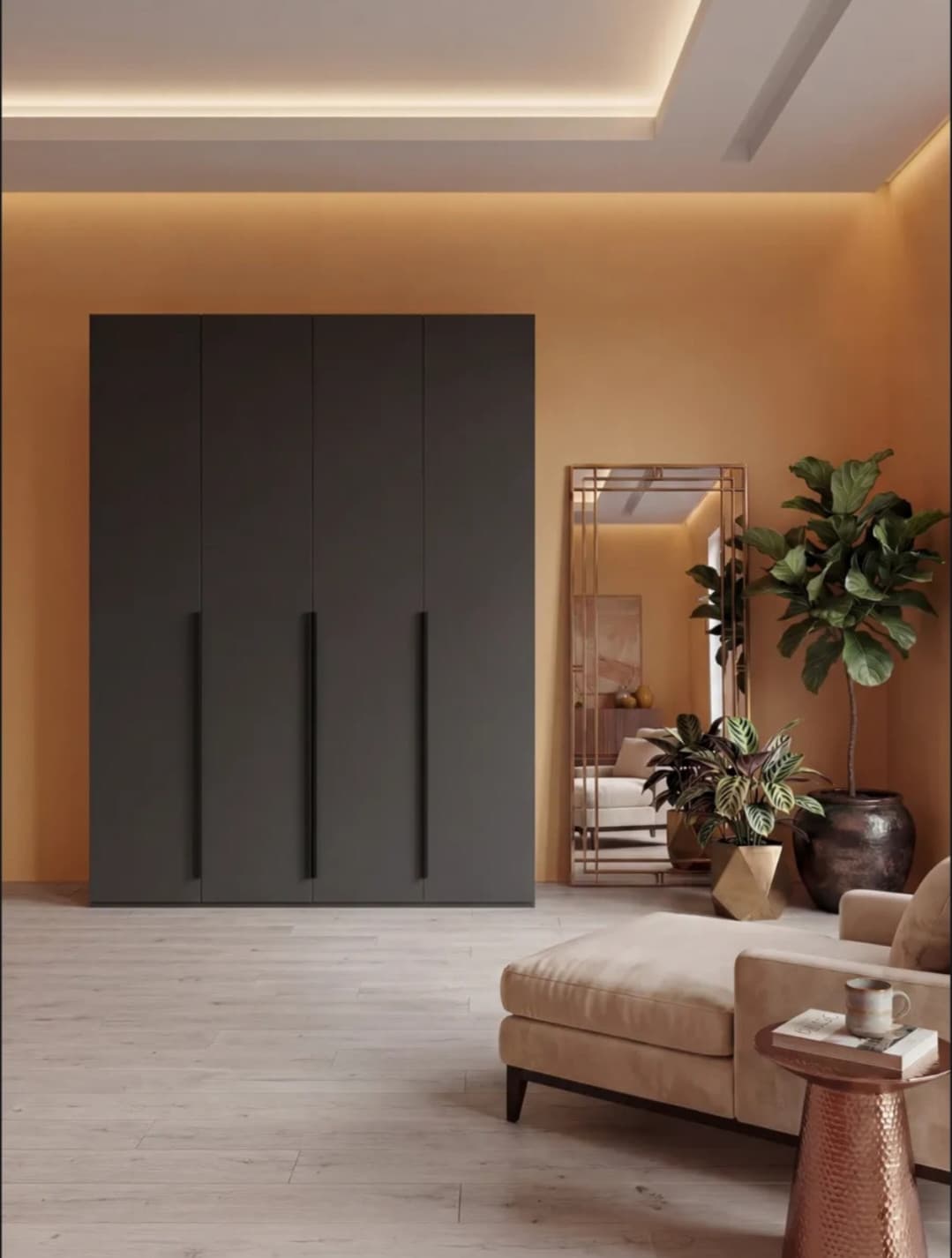 Döşəməüstü dolab, laminat, antrasit, 200x160x51 sm — image 6