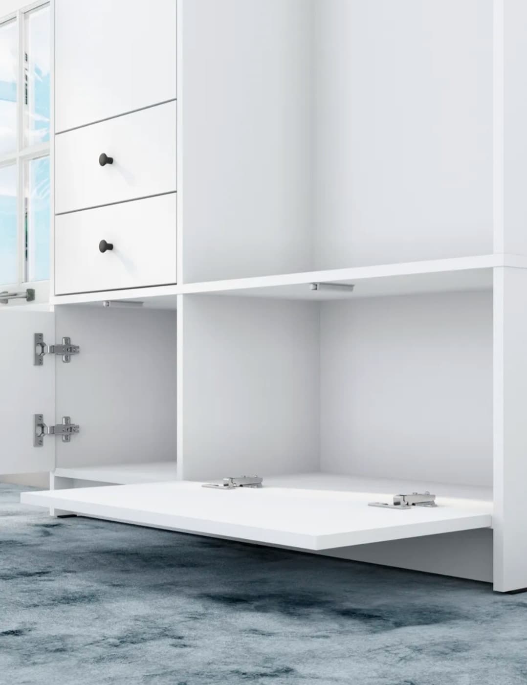 Şkaf, laminat, ağ, 200x111x33 sm — image 4