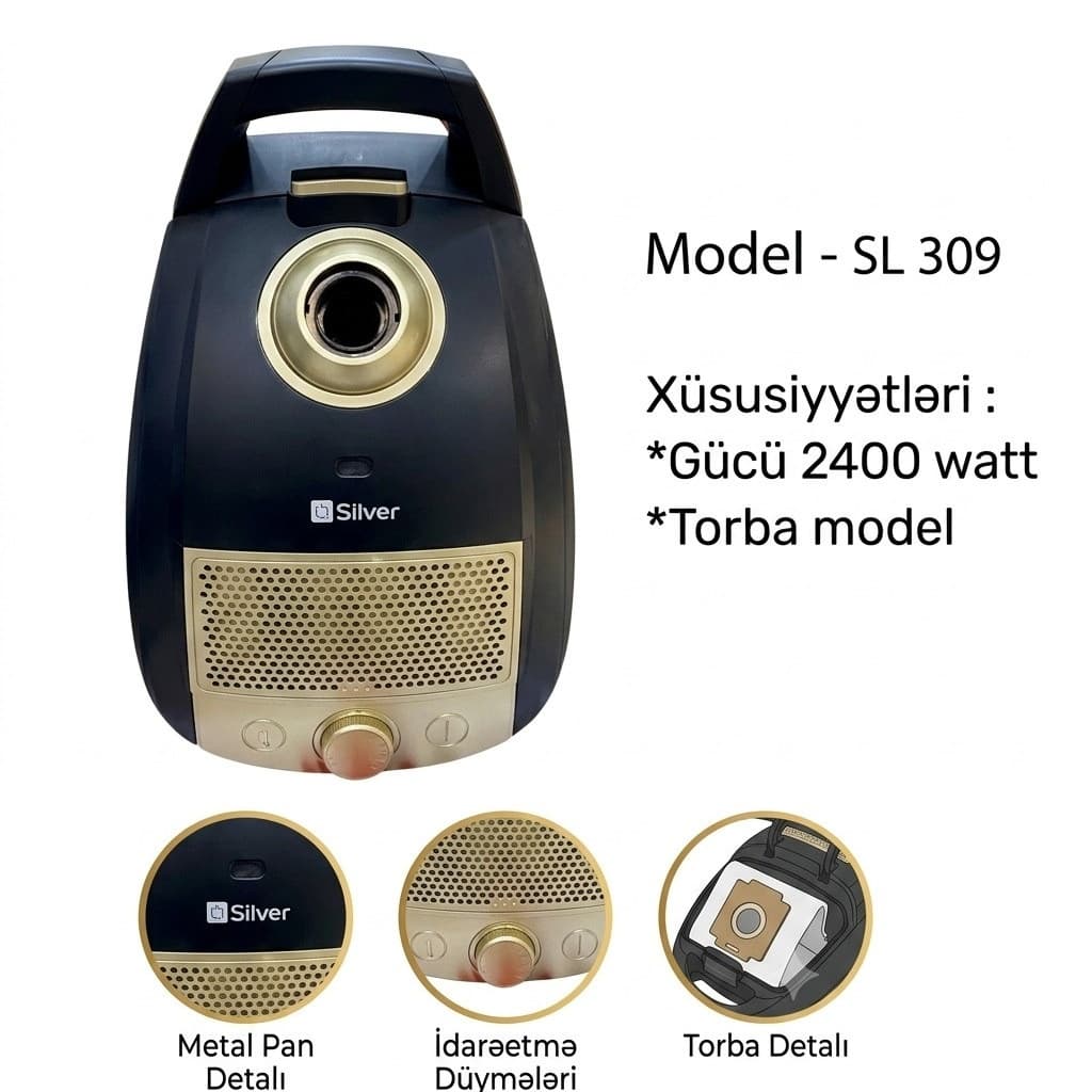 Tozsoran Silver SL309, 2400 Vt,, 1.5 L