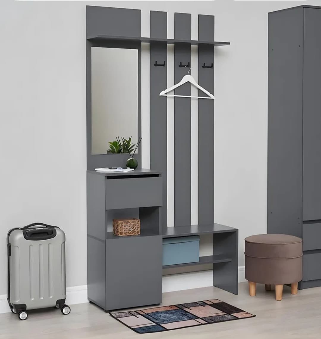 Şkaf, laminat, antrasit, 200x100x35 sm