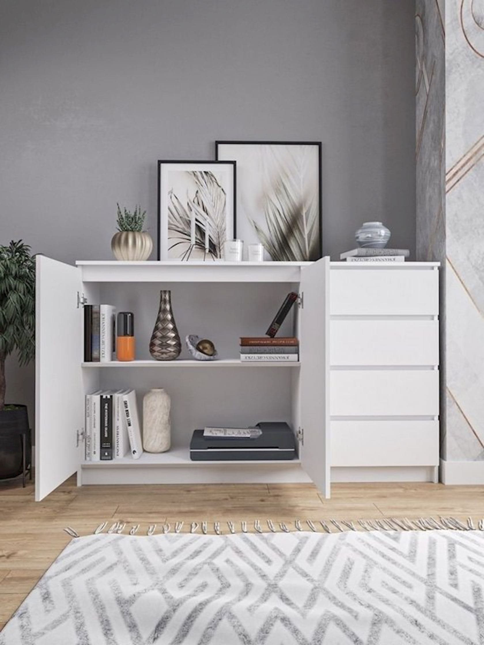Komod, 99x160.4x40.4 sm, LDSP, ağ — изображение 4