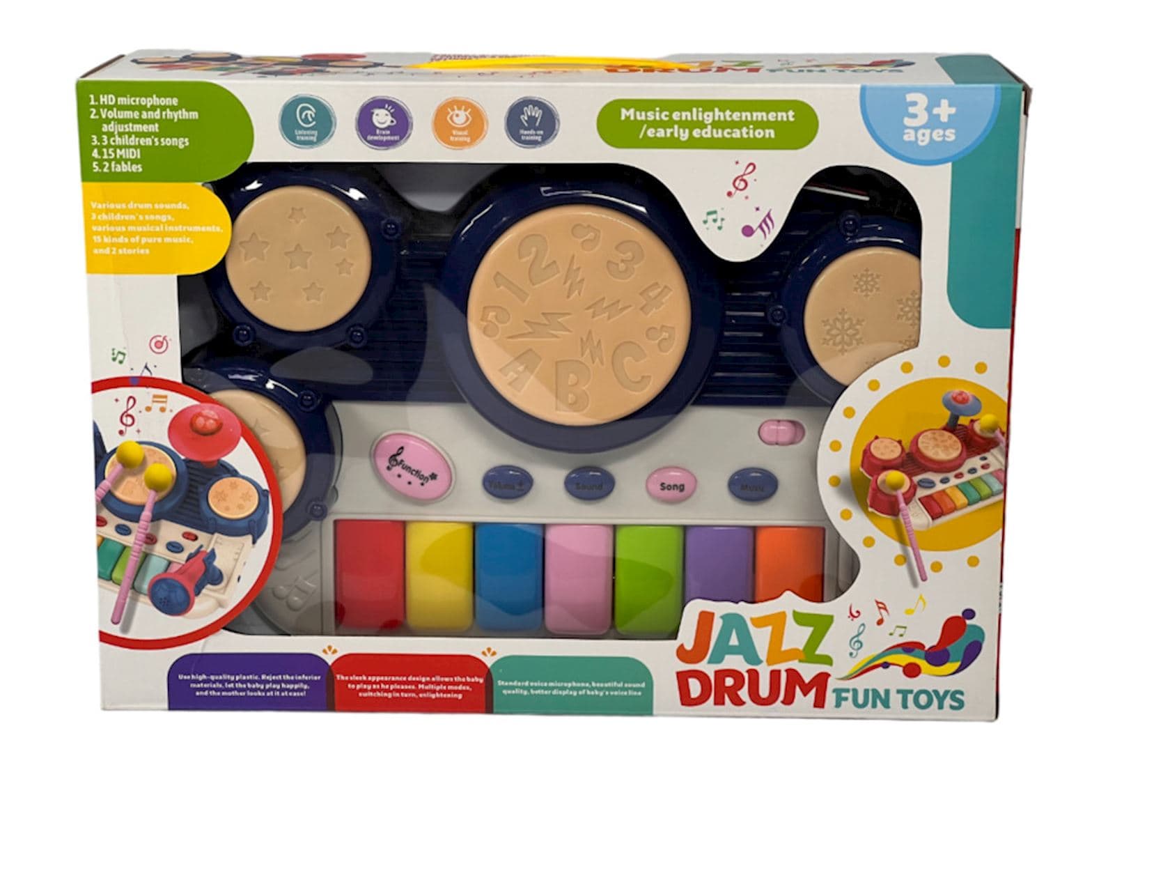 Oyuncaq ksilofon DJ241 Jazz Drum, 3+ yaş