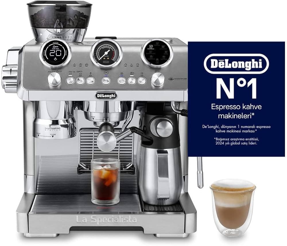 Qəhvəbişirən DeLonghi EC9885-M, 1450 Vt, 2.5 L, gümüşü