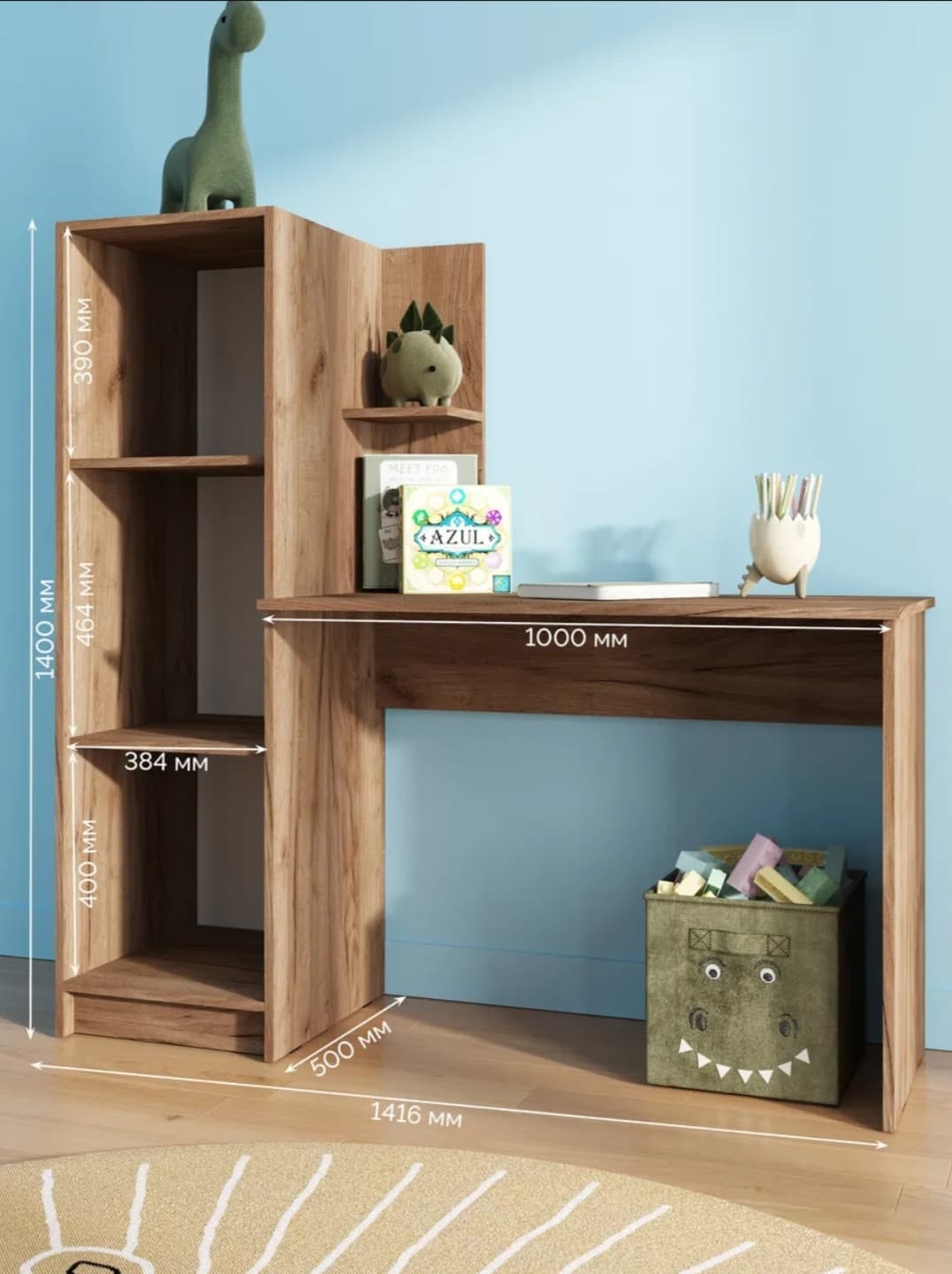 Yazı masası S018, laminat, bej, 140x50x140 sm