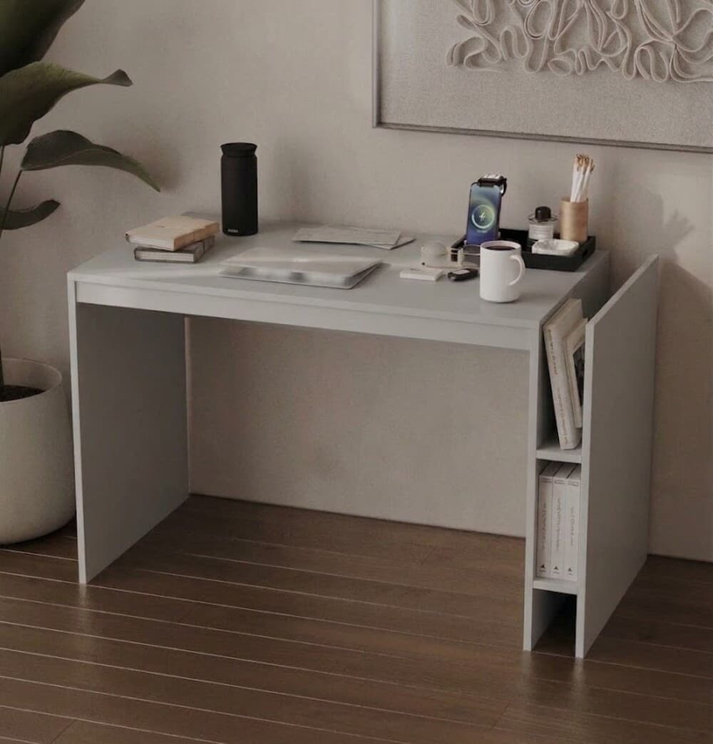 Yazı masası MB 14, laminat, boz, 90x75x50 sm