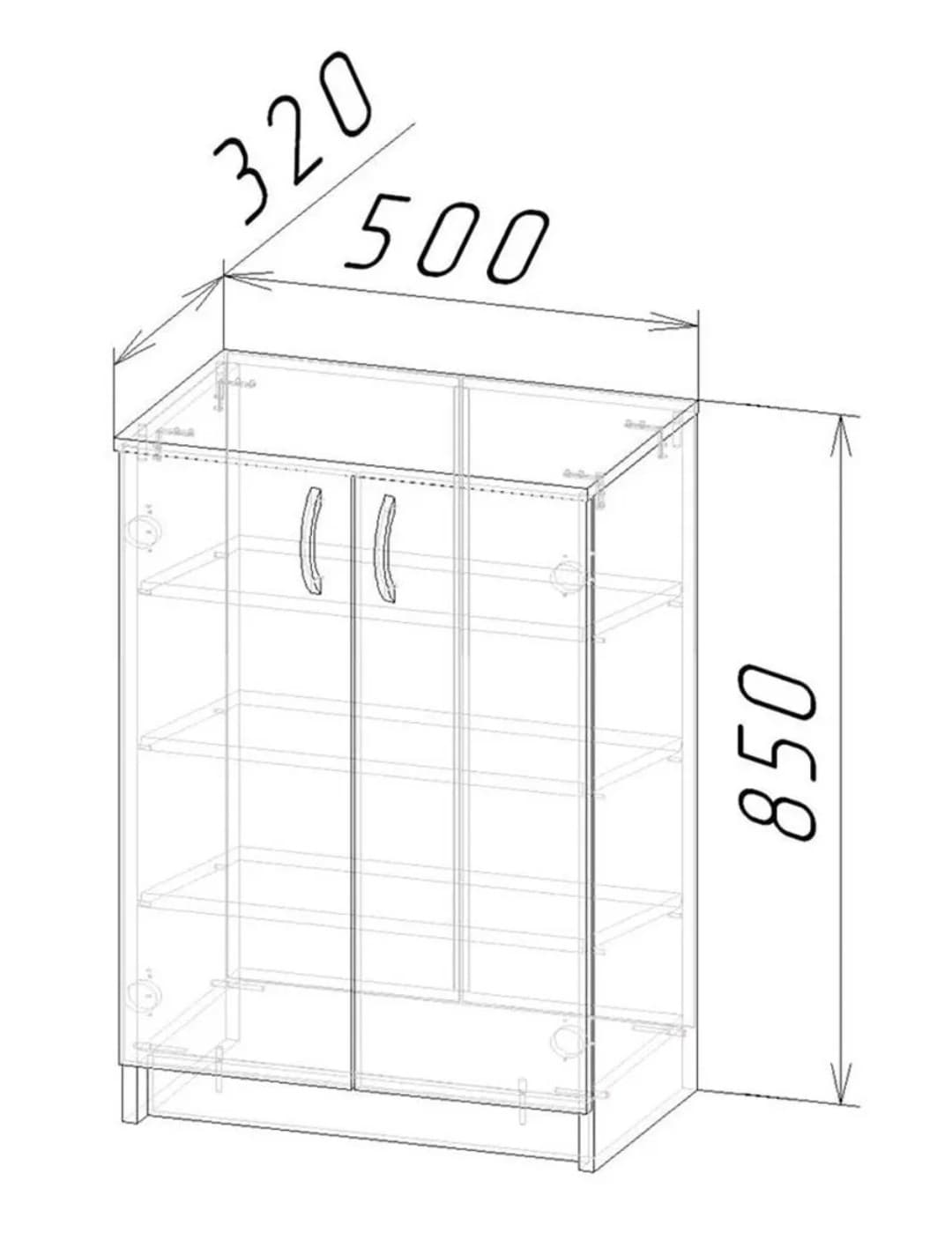 Şkaf SO S02231, laminat, sonoma, 50x32x85 sm — image 2