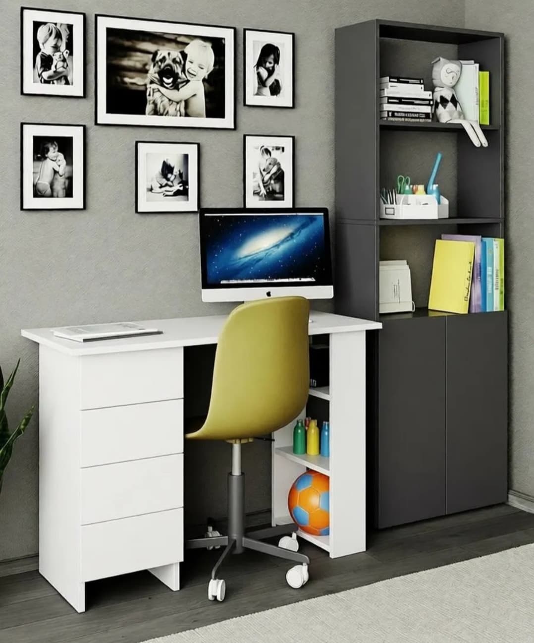 Şkaf 97338979, laminat, antrasit, 180x60x35 sm — изображение 3