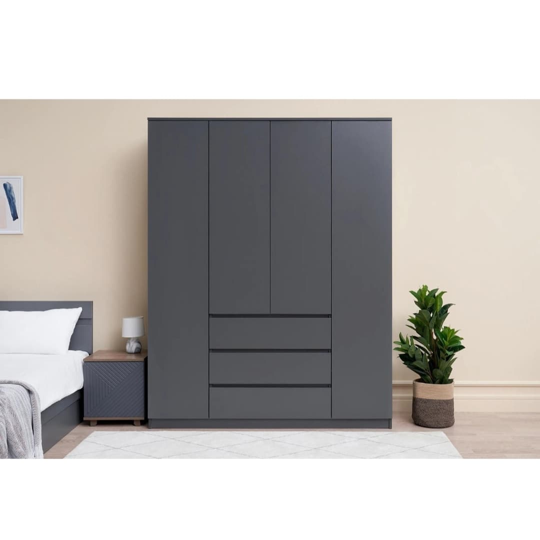 Şkaf SO74, laminat, antrasit, 50x160x200 sm — şəkil 2