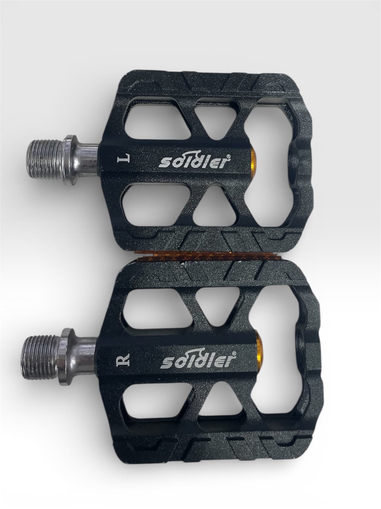 Pedallar Soldier 6052, alüminium ərintisi, qara