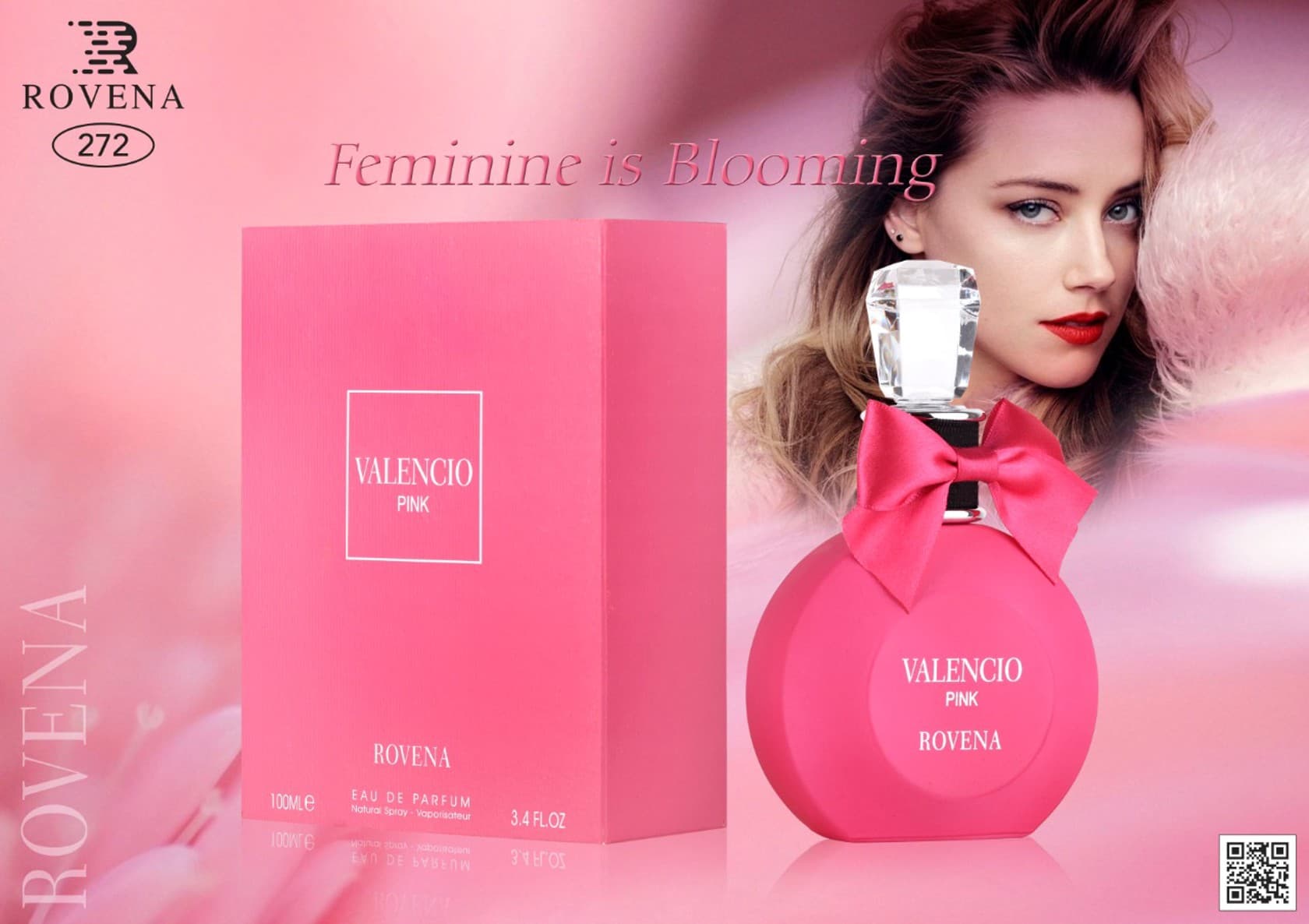 Rovena Valencio Pink qadınlar üçün ətir suyu 100 ml