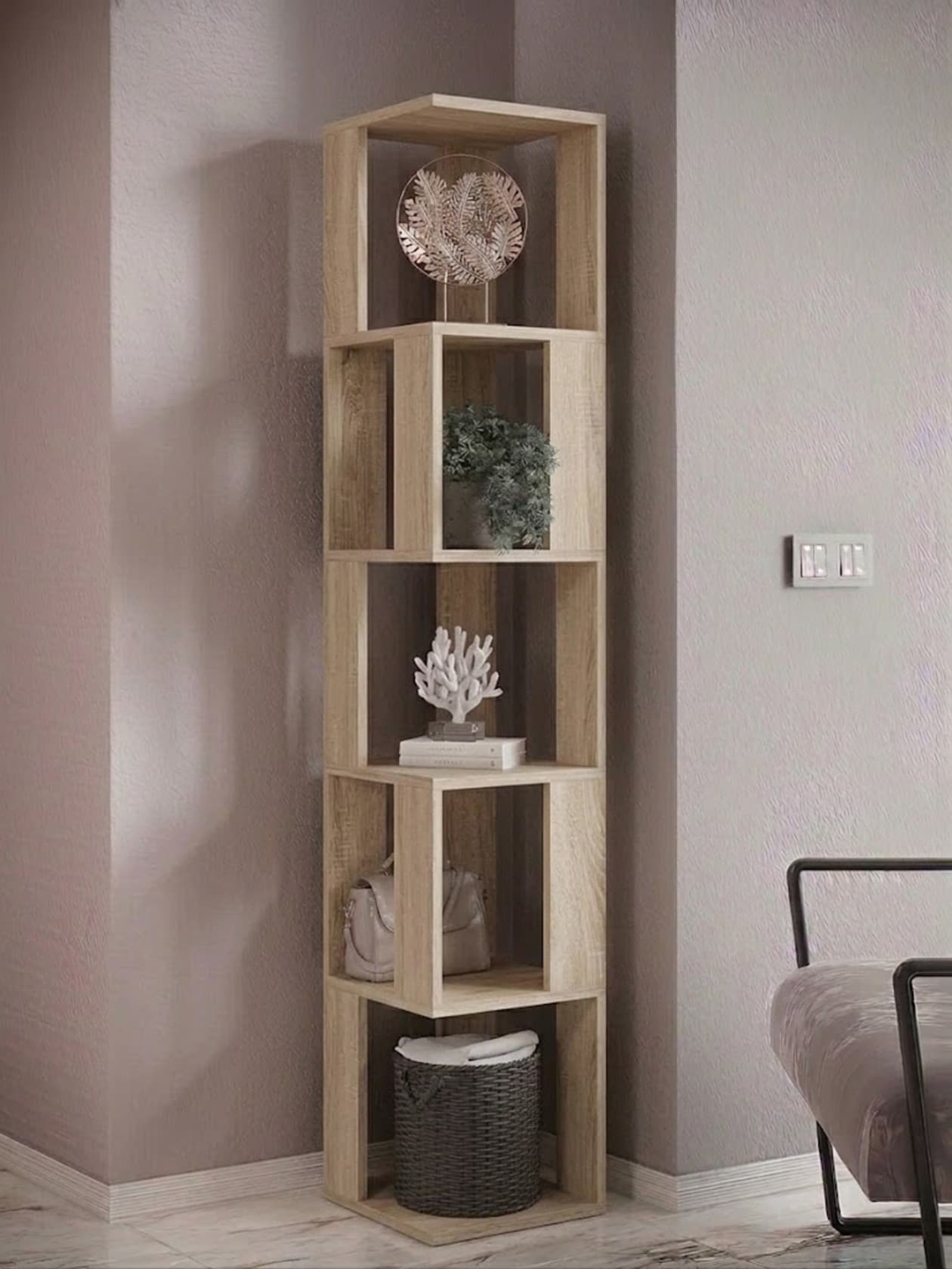 Stellaj, Laminat, Sonoma, 180x35x35 sm