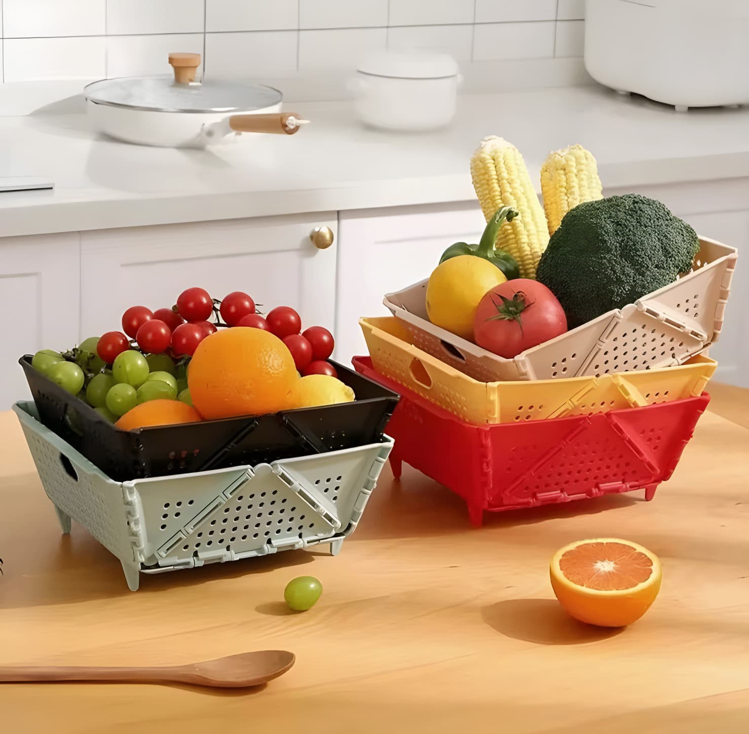 Çörək qabı GR-89, yığılan, plastik, məhsul çeşiddə
