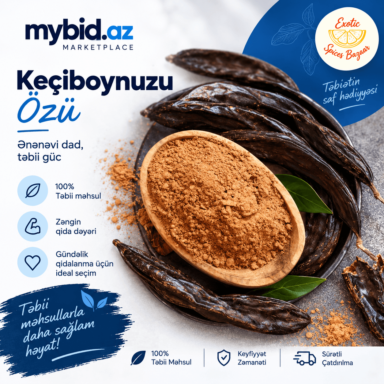 Keçiboynuzu Özü 50 qr – 100% Təbii