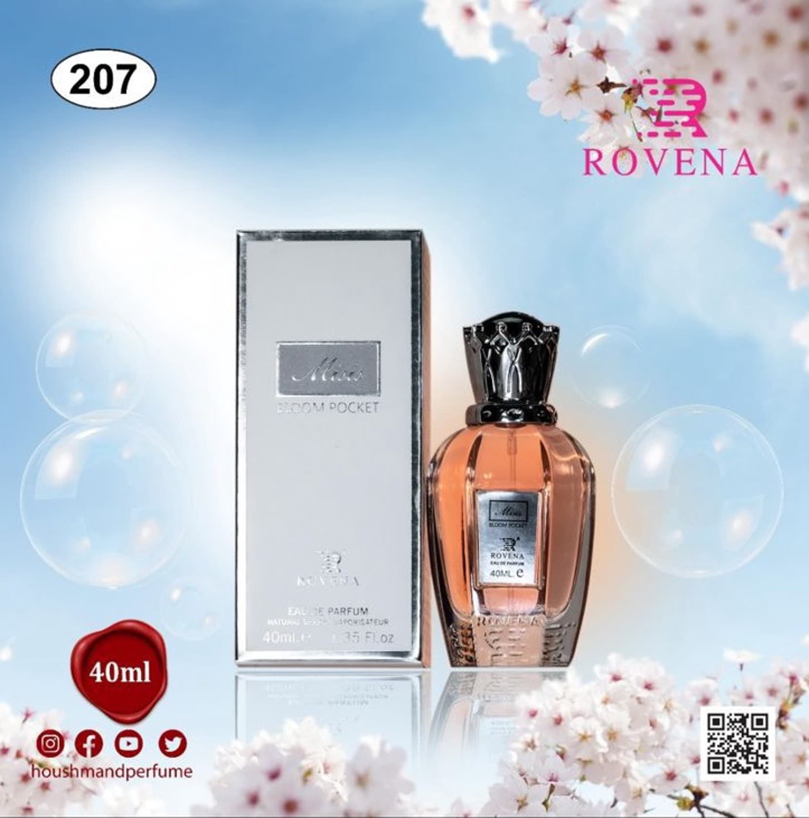Rovena Misis Bloom Pocket qadınlar üçün ətir suyu 40 ml