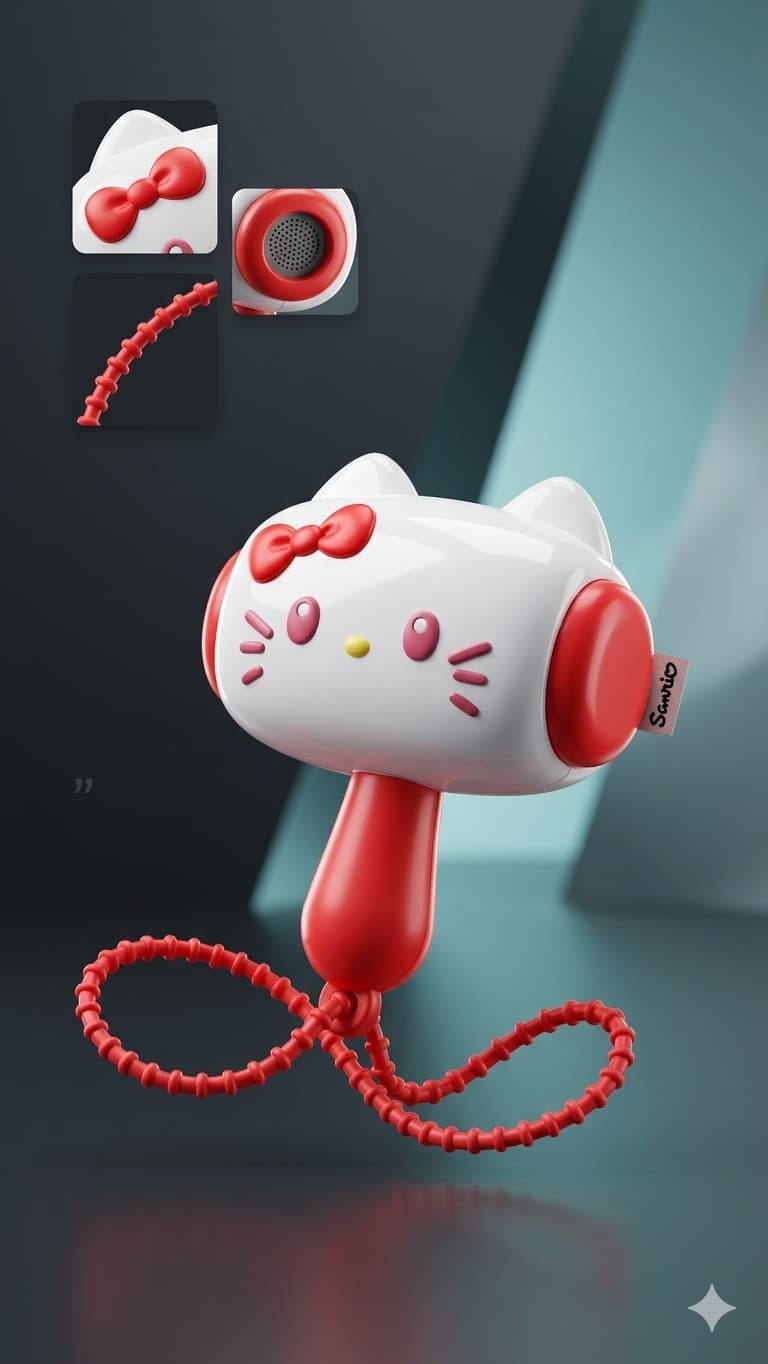 Сığcığa Hello Kitty Pop It, 3+ yaş, rezin, ağ/qırmızı