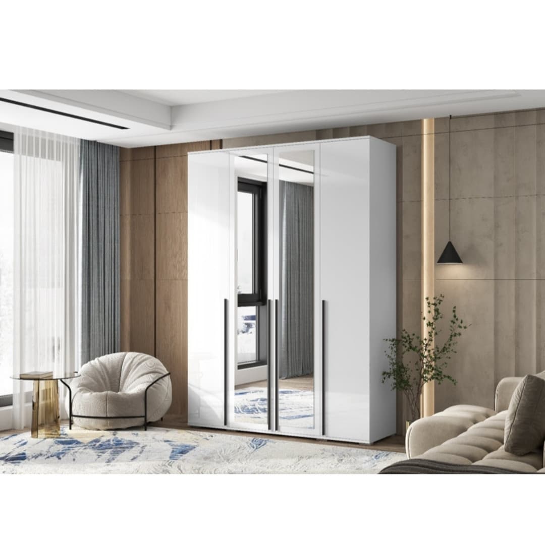 Şkaf SO76, laminat, ağ, 50x160x230 sm