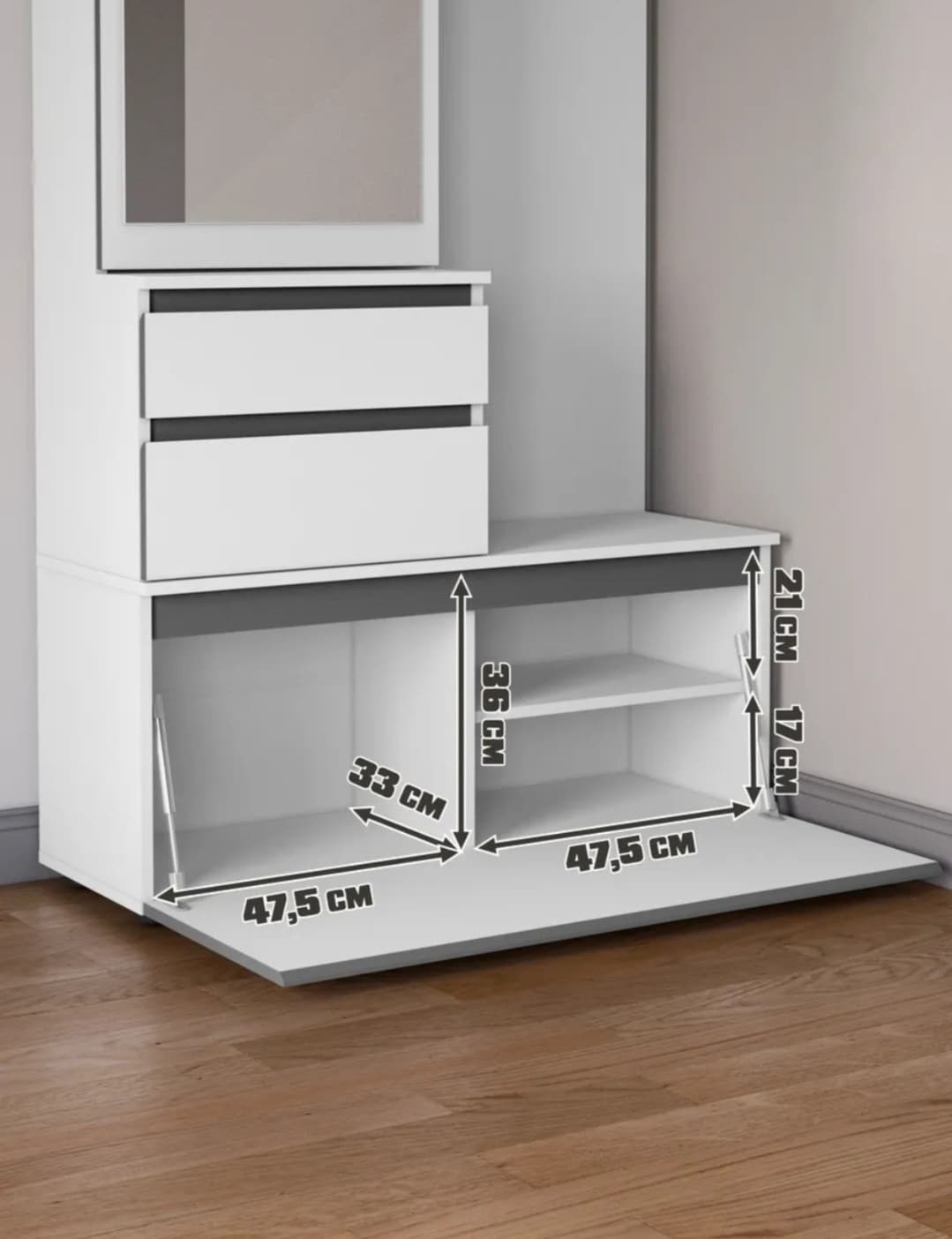 Şkaf, laminat, ağ, 200x100x35 sm — изображение 6