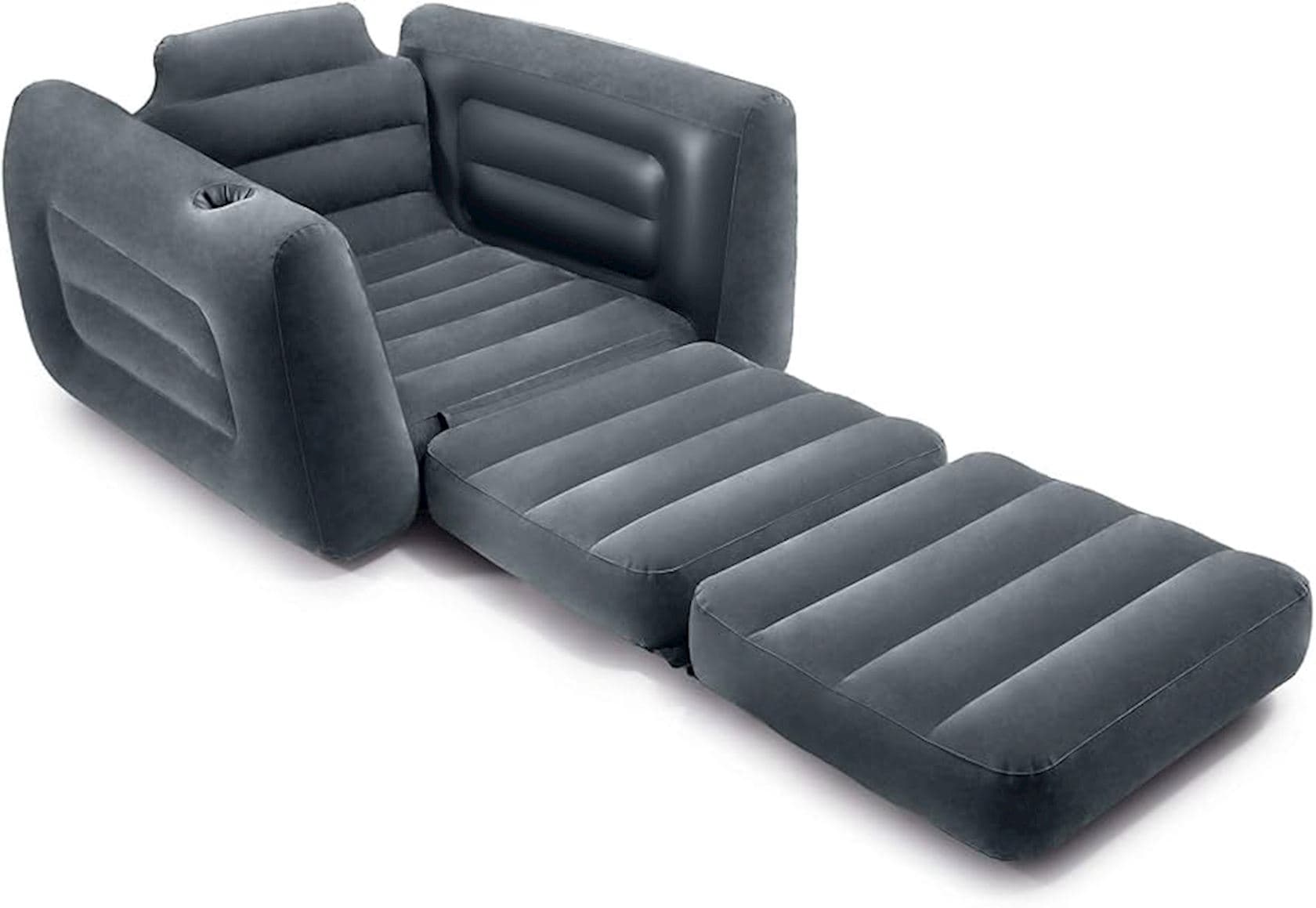 Qatlanan şişmə kreslo Intex 66551EP, boz, 117x224x66 sm — şəkil 2