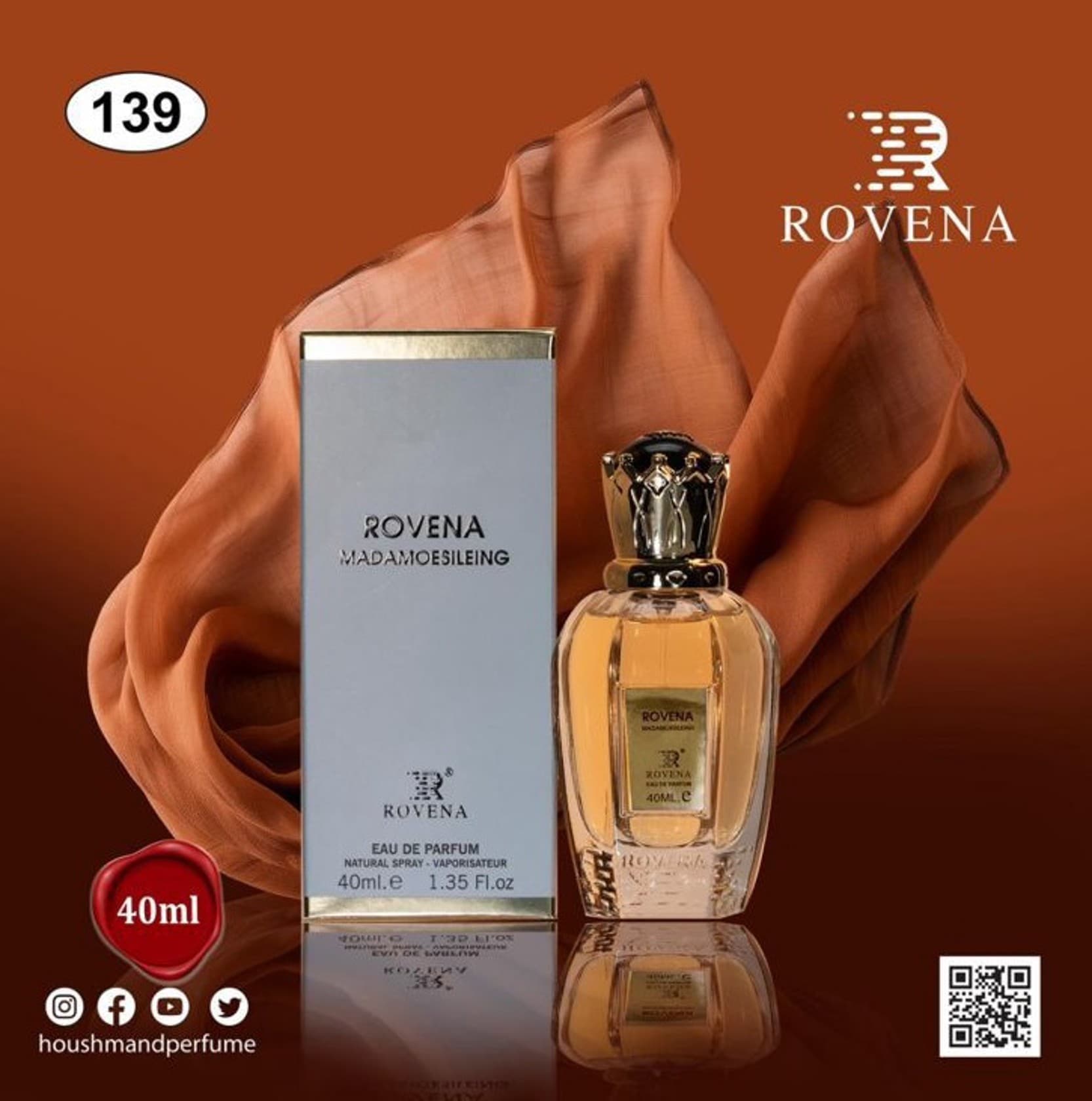 Rovena Madamoesileing qadınlar üçün ətir suyu 40 ml