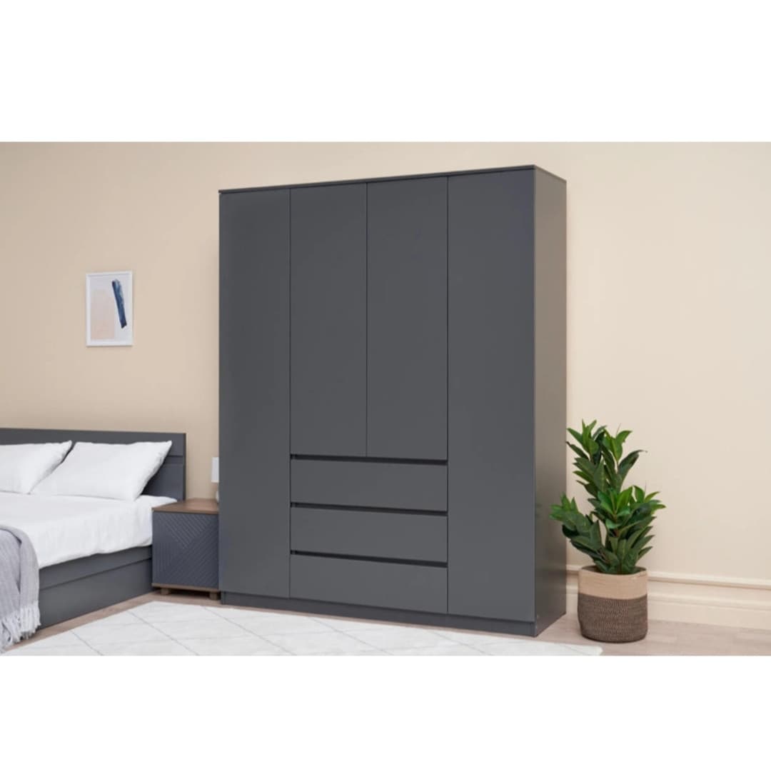 Şkaf SO74, laminat, antrasit, 50x160x200 sm