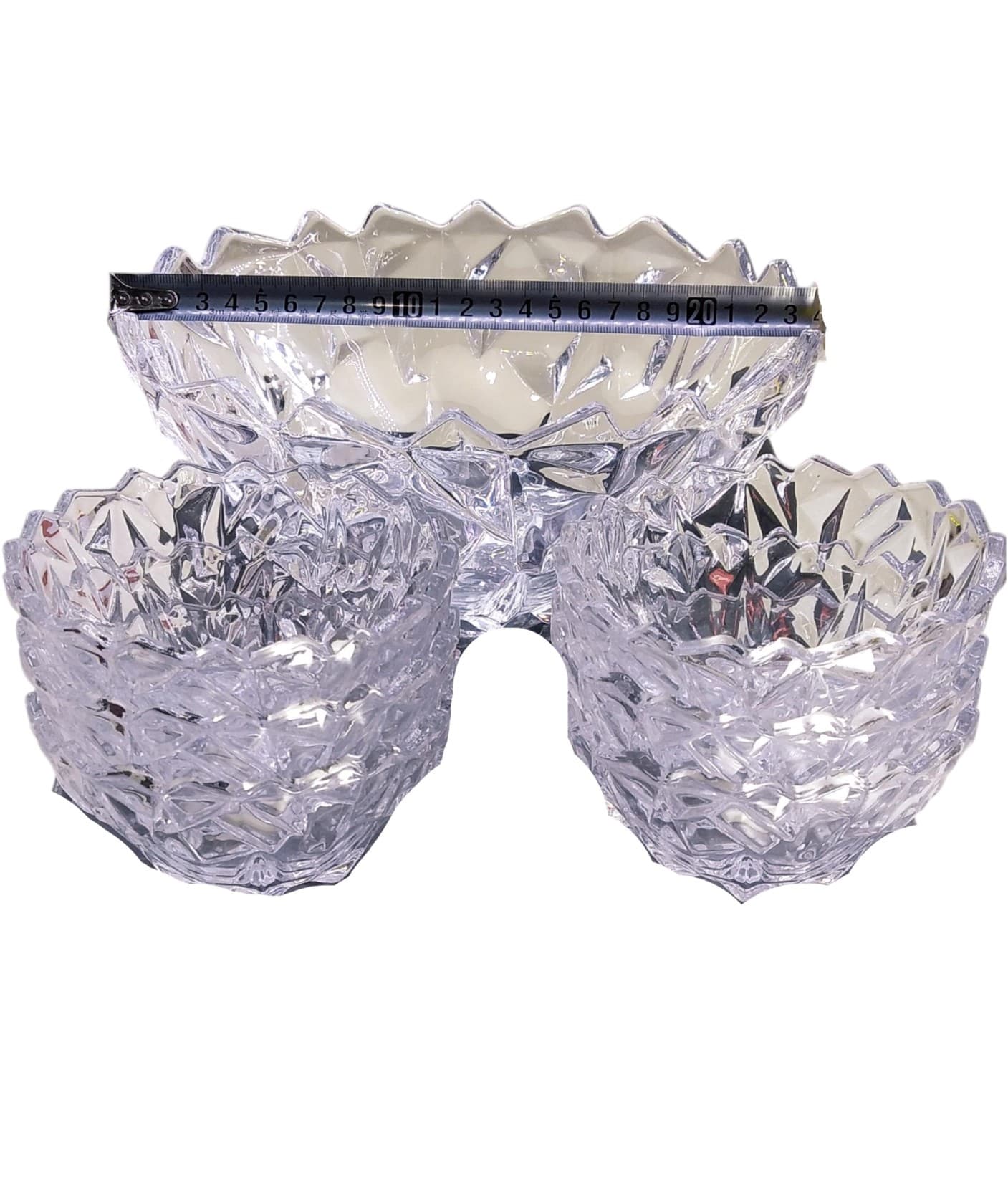Rozetka dəsti Yujing Glass Ware PC-7041-1, şəffaf