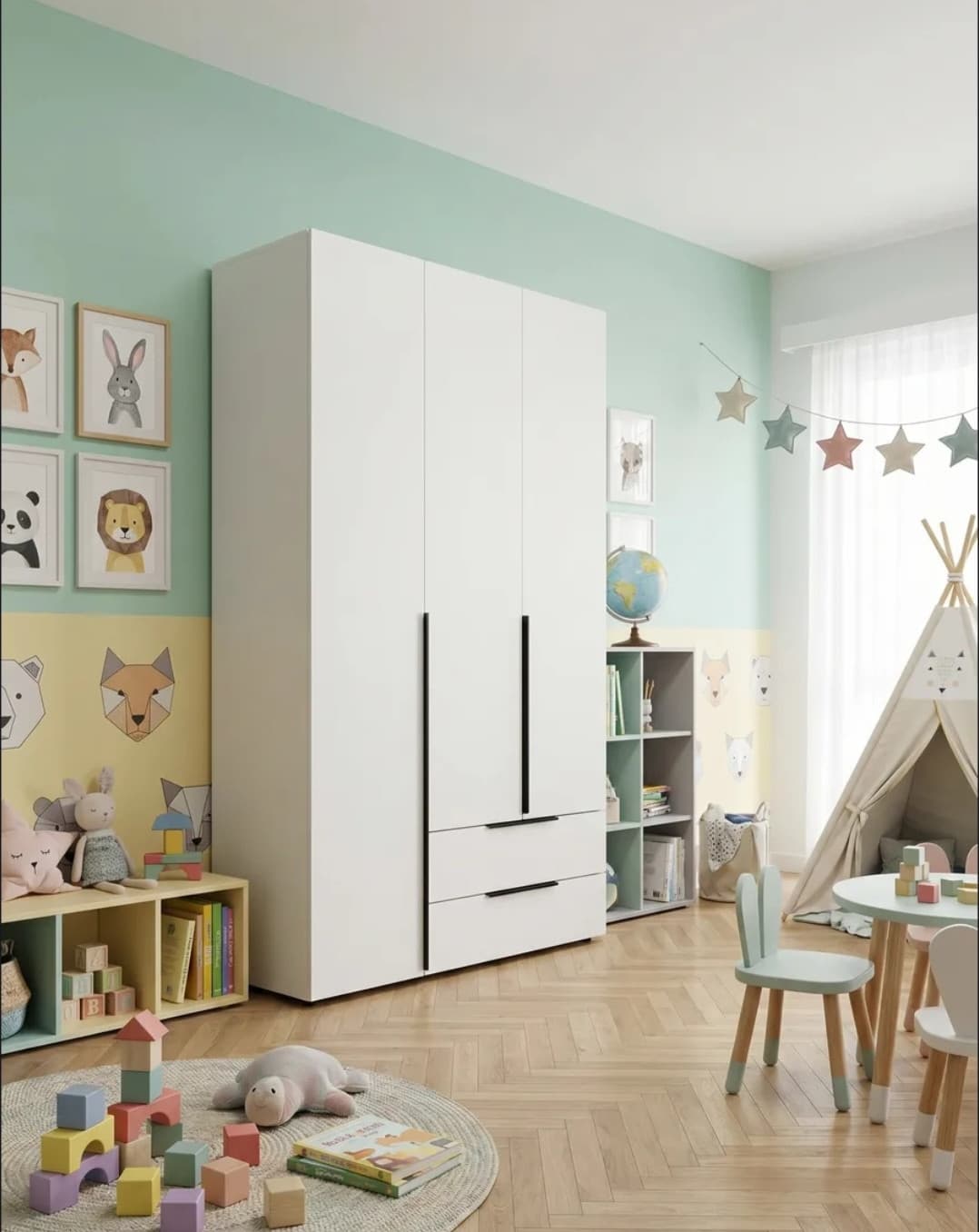 Şkaf SO00103, laminat, ağ, 203x120x50 sm — image 9