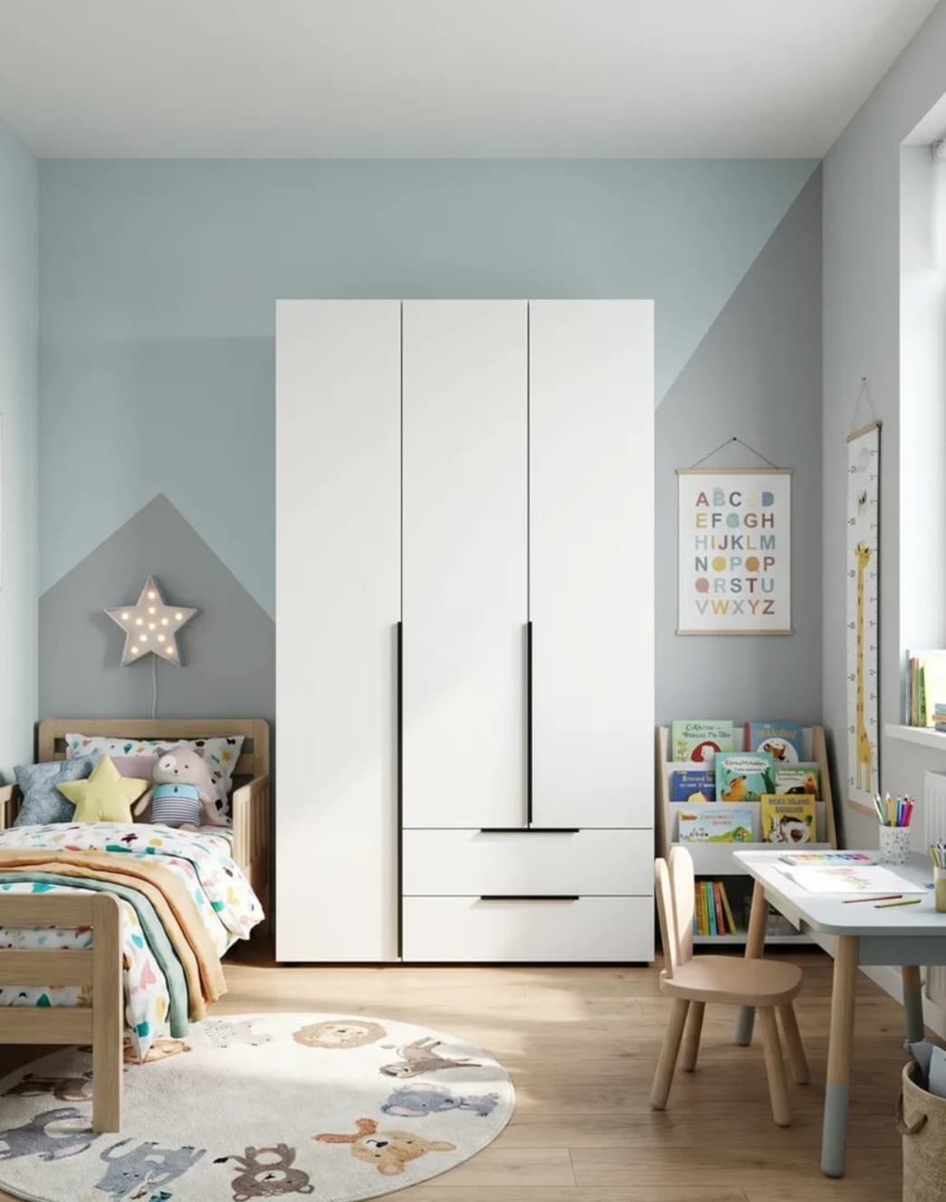 Şkaf SO00103, laminat, ağ, 203x120x50 sm