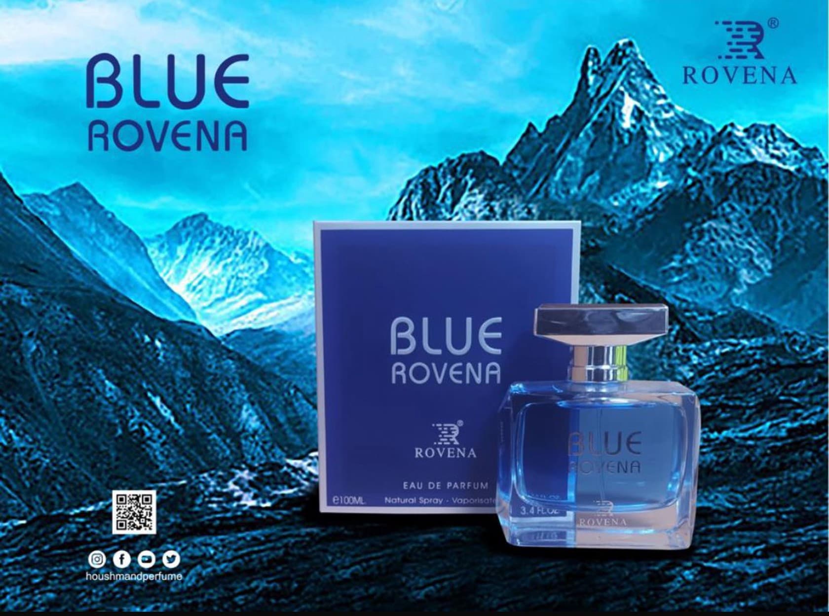 Rovena Blue kişilər üçün ətir suyu 100 ml.