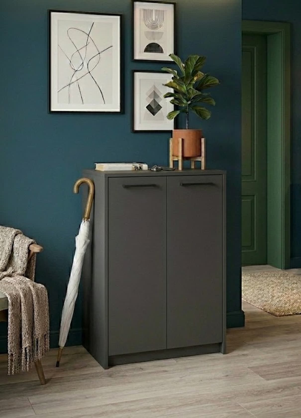 Tumba MB 37, laminat, antrasit, 78x54x32 sm