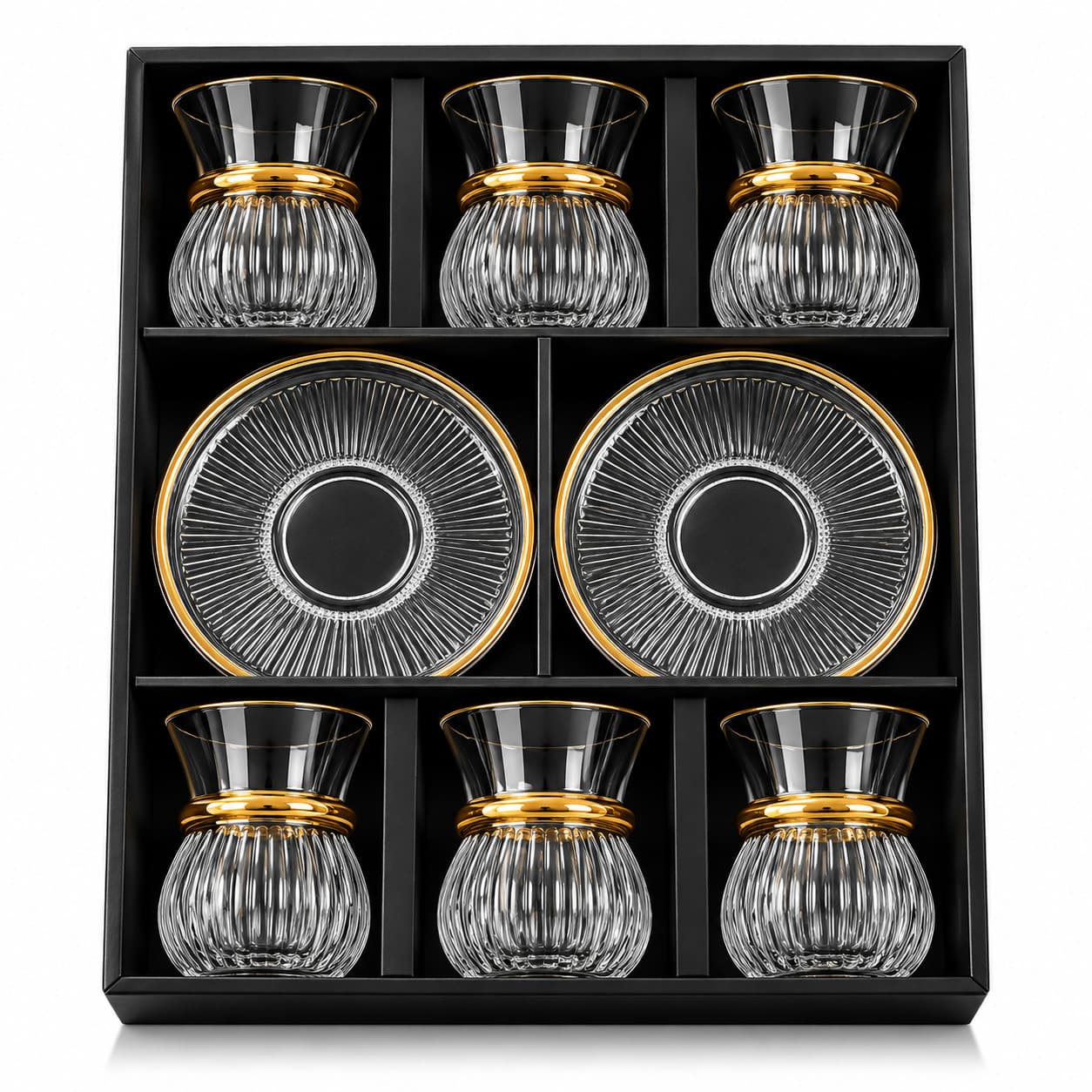 Armudu stəkan dəsti, şüşə, 200 ml, 12 parça