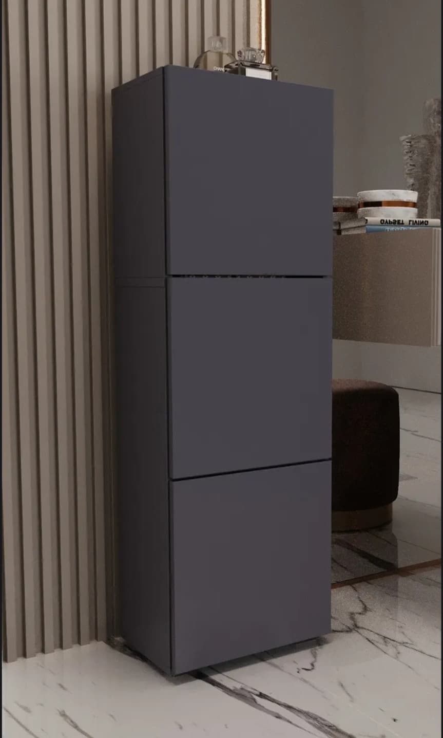 Şkaf-penal 12691817, laminat, antrasit, 180x60x40 sm
