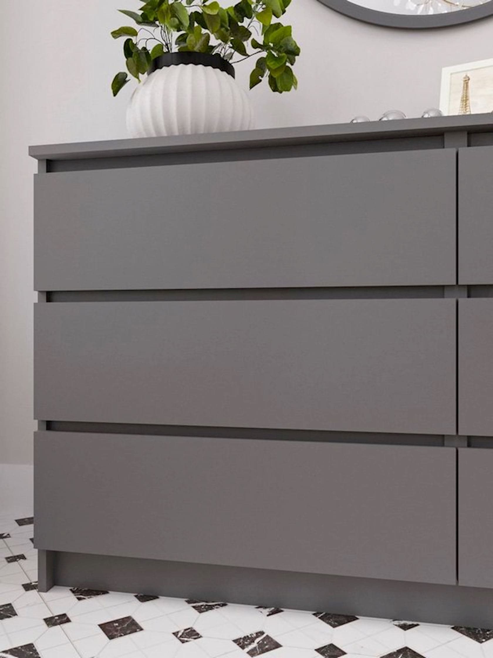 Komod, 77x138.4x40.4 sm, LDSP, boz — изображение 4