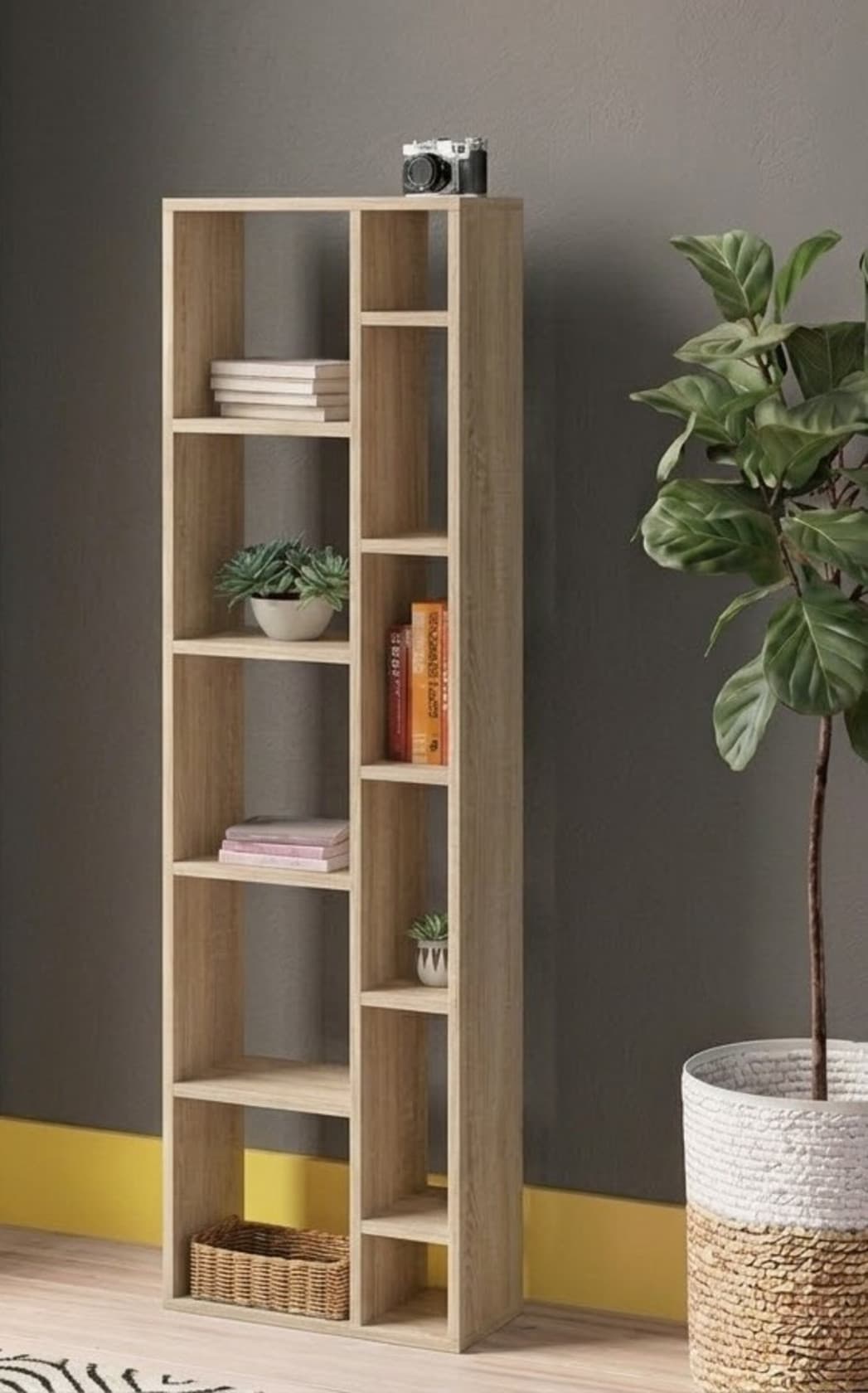 Stellaj MB11, laminat, 170х55х30 sm, açıq qəhvəyi
