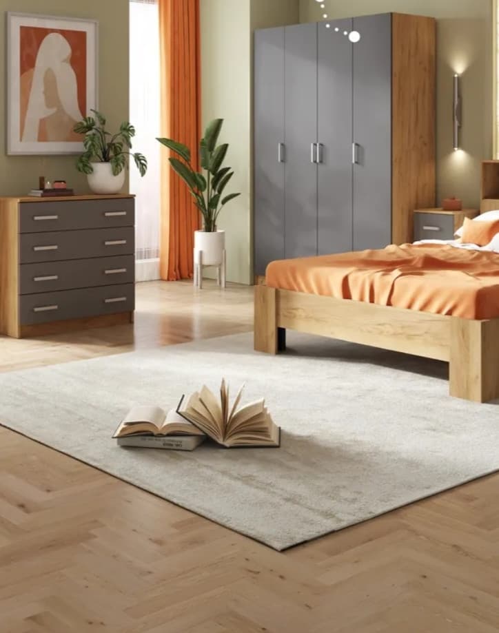 Şkaf SO00101, laminat, antrasit, 200x160x50 sm — image 2