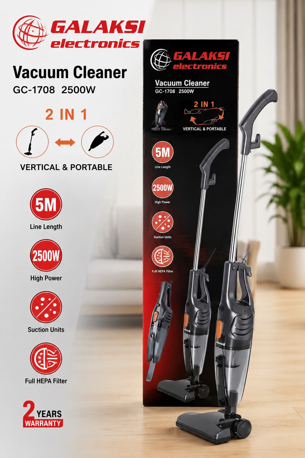 Vertikal tozsoran 2500 W quru qara-boz