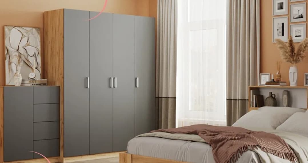 Şkaf SO00101, laminat, antrasit, 200x160x50 sm — image 3