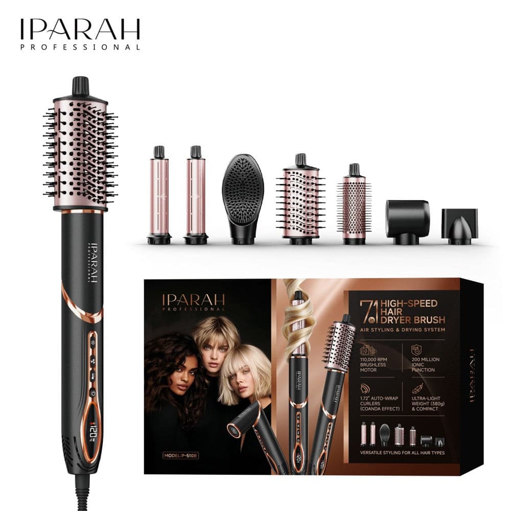 Saç üçün multi-stayler İparah P-510B 7-in-1 Qara