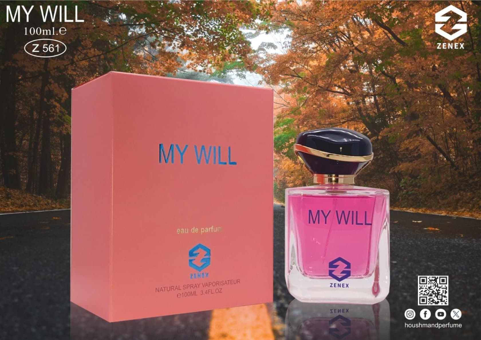 Zenex My Will qadınlar üçün ətir suyu 100 ml