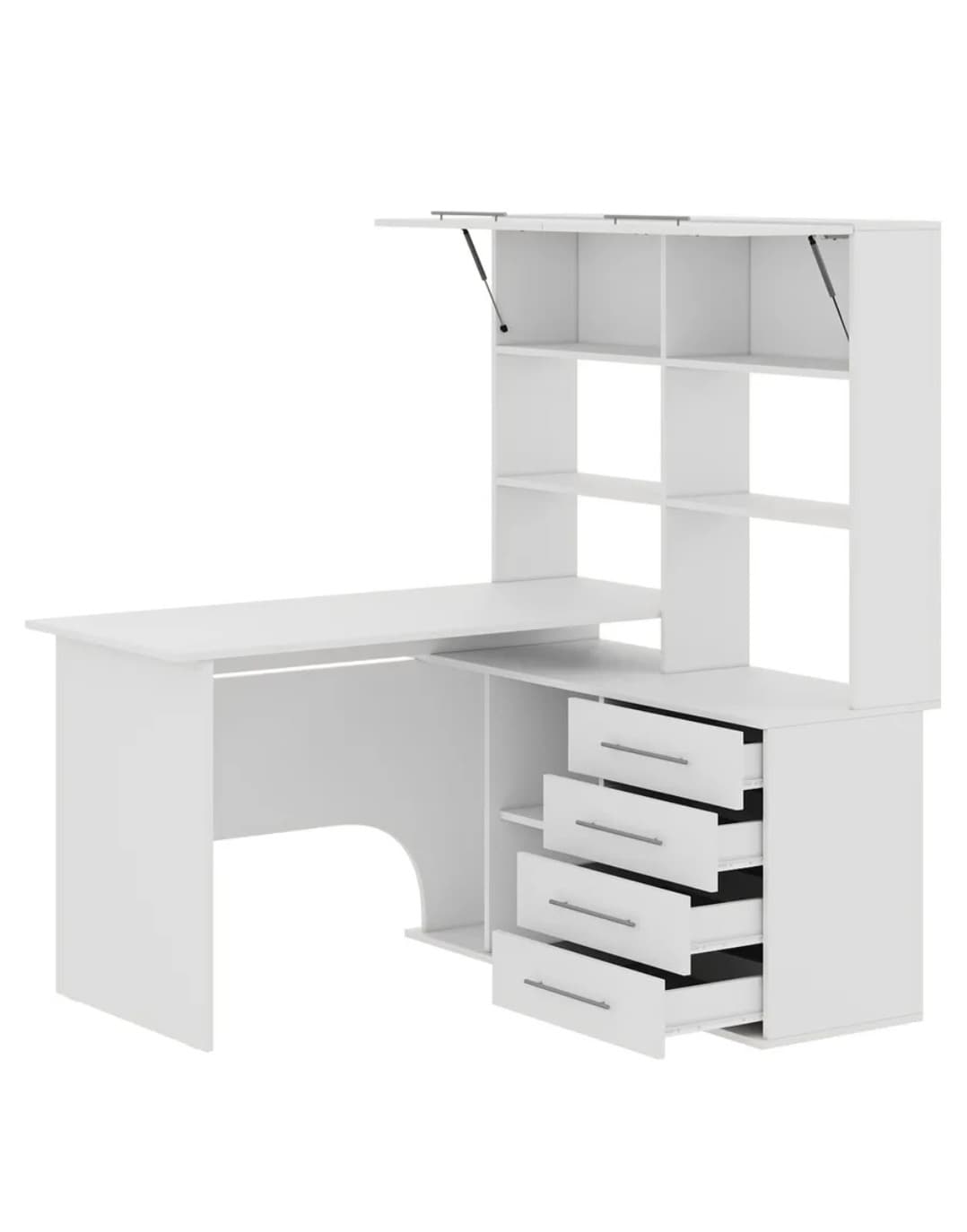Yazı masası SO021, ağ, laminat, 60х155х135/120 sm — изображение 4
