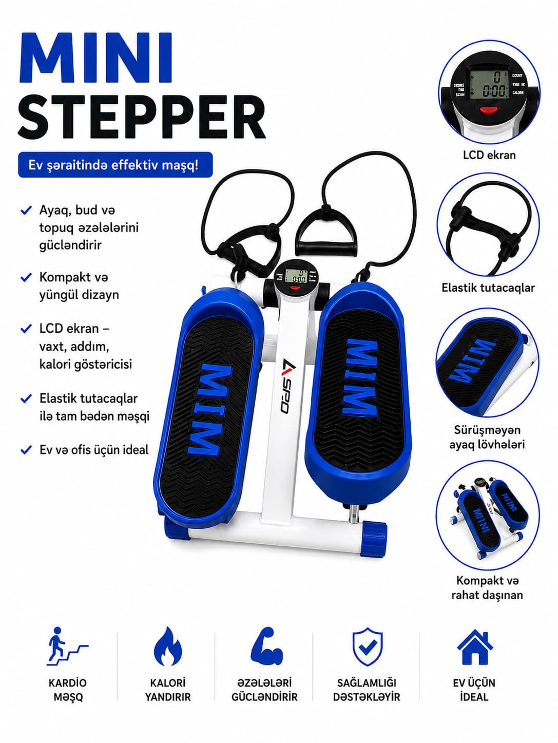 Stepper, Hidravlik, 160 kq, Ağ — şəkil 2