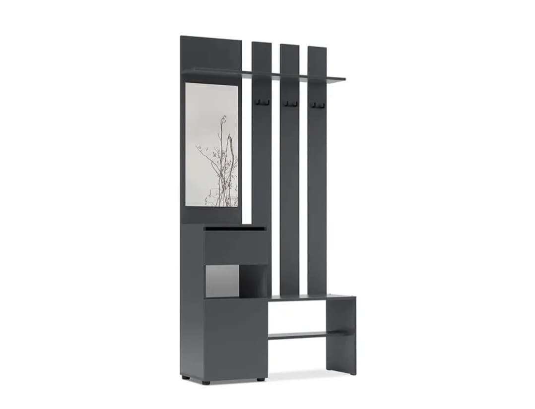 Şkaf, laminat, antrasit, 200x100x35 sm — image 2