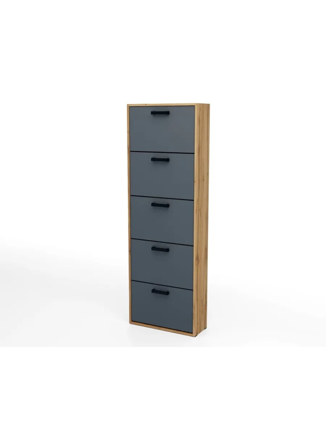 Ayaqqabı üçün stellaj SOS014, laminat, antrasit/votan, 23x60x178.2 sm